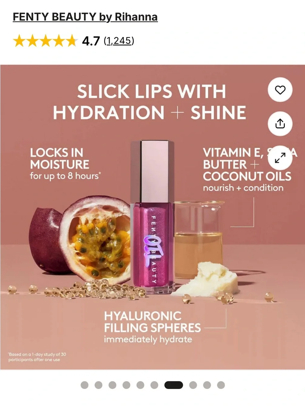 Fenty Beauty Gloss Bomb Lip Gloss in Frosted Bunz Sparkling Amber Gold